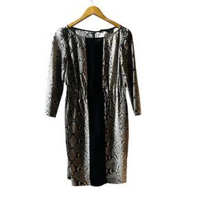 Zara Snake Print Three Quarter Sleeve Dress Size XS